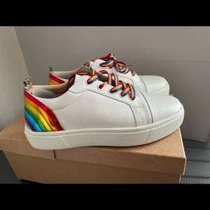 Christian Louboutin Arkenspeed Rainbow Sneakers; Used in good condition